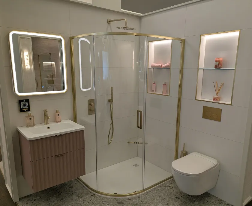 Soft Blush Furniture & Brushed Brass